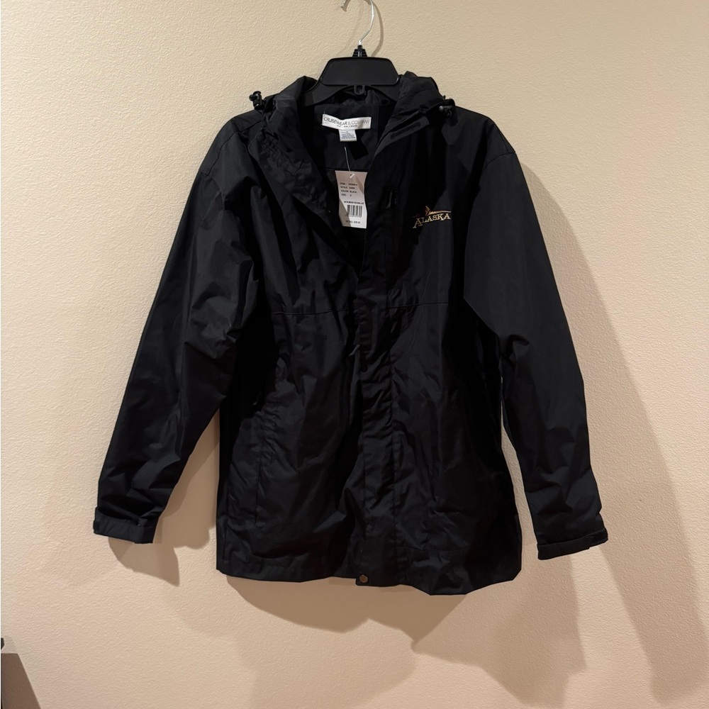 NWT Alaska Black Men’s Techno Rain Jacket